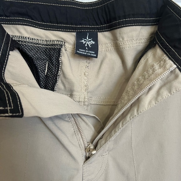 Prana Tan Cargo Pants with Snap Roll up Feature - Picture 11 of 14